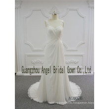 Mantel Stil mit Chiffon Stoff Falten Sweetheart Ausschnitt Brautkleid